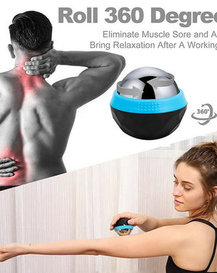 Cold Massage Roller Ball Handheld Heat Relief Stainless Steel Rolling Ice Ball for Shoulder Blue Black Ice Ball Massager - Problems Solved