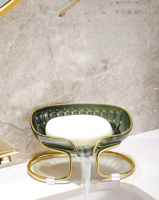 Bathroom Soap Dish Light Luxury Toilet Shower Soap Holder with Drain Water Soap Storage Case Tray Container Bathroom Gadgets - Problems Solved