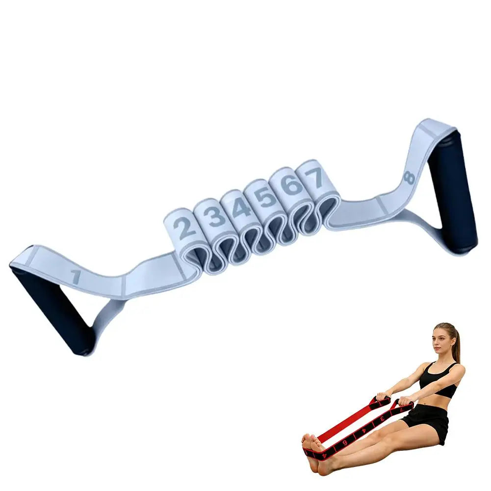 Fitness Resistance Band For Yoga Pilates Stretching Fitness Training 8 Adjustable Resistance Level Digital Marking Fitness Suppl - Problems Solved