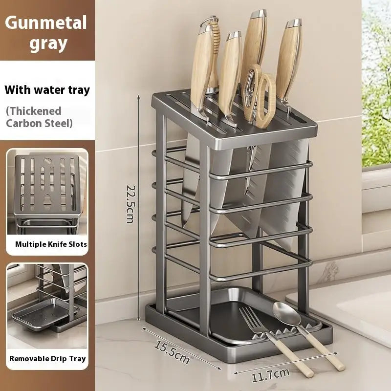 Kitchen Countertop Companion: Multi-function Dish Rack, Knife - Problems Solved