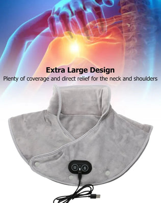 Electric Heating Shoulder Neck Pad Soft Comfortable Thermal Compress Cervical Shawl USB Heated Back Warm Wrap Tool Relief Fatigu - Problems Solved