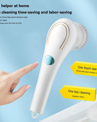 Household Cleaning Brush Multifunction USB 5 in 1 Bathroom - Problems Solved