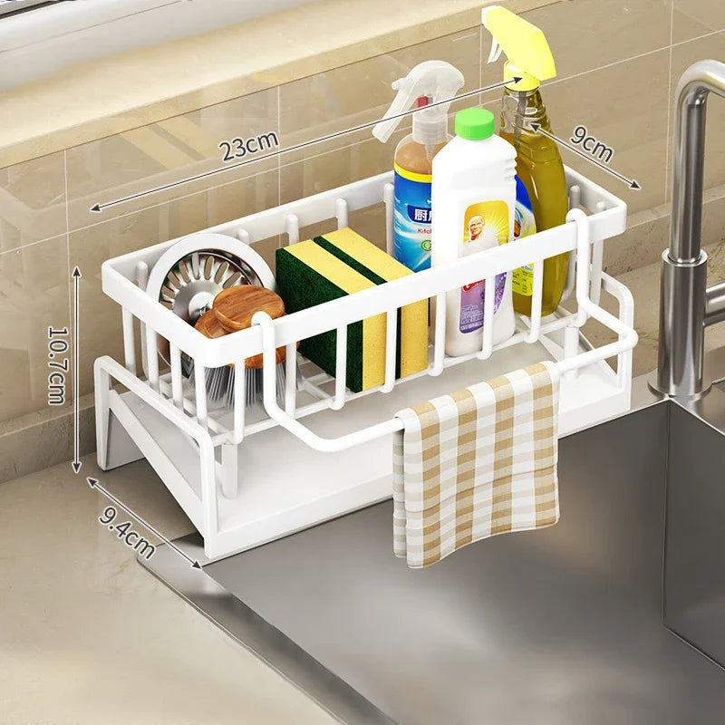 Kitchen Sponge Rack Drain Water Place Dish Soap Organize Rags - Problems Solved