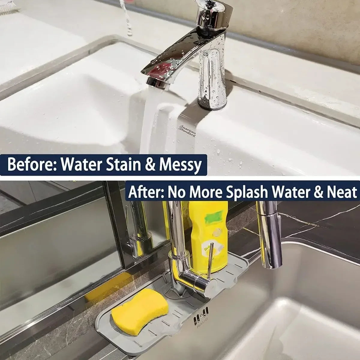 Kitchen Gadgets Silicone Faucet Absorbent Pad Shelf Sink Splash - Problems Solved