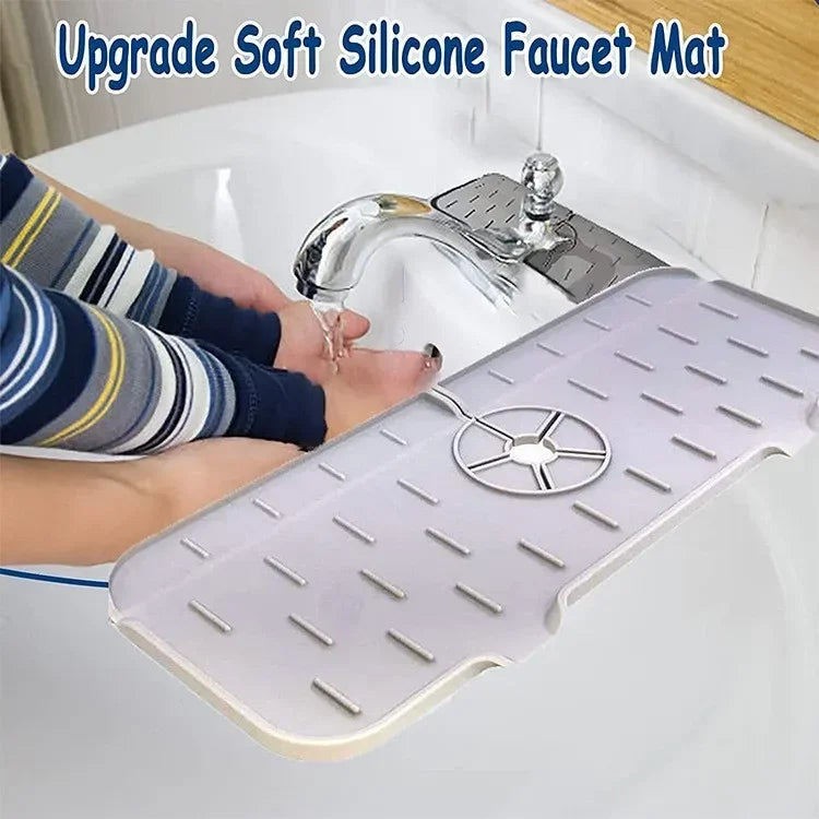Kitchen Gadgets Silicone Faucet Absorbent Pad Shelf Sink Splash - Problems Solved