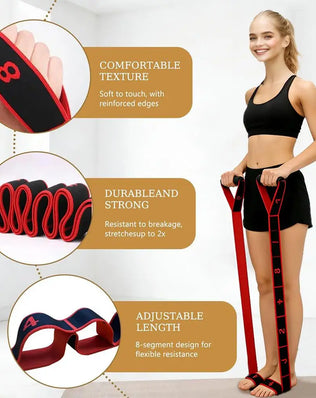 Fitness Resistance Band For Yoga Pilates Stretching Fitness Training 8 Adjustable Resistance Level Digital Marking Fitness Suppl - Problems Solved