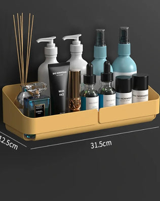 Bathroom  Kitchen Convenience Rack Shelf Makeup Storage Organizer Cosmetics Shampoo Rack Shower Shelf Wall Spice No Drilling - Problems Solved