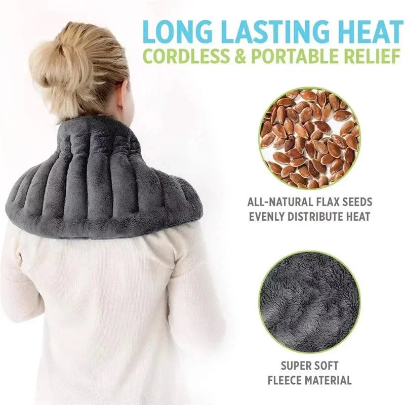 Pain Relief Heating Pad Microwave Hot Wrap Belt Double Sided Fleece for Neck Shoulder Back Soothing Muscle Ache Home Use - Problems Solved