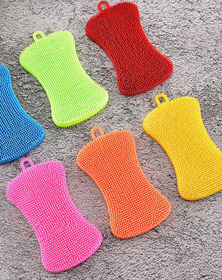 4PCS Kitchen Silicone Sponge Dish Washing Scrubber - Problems Solved