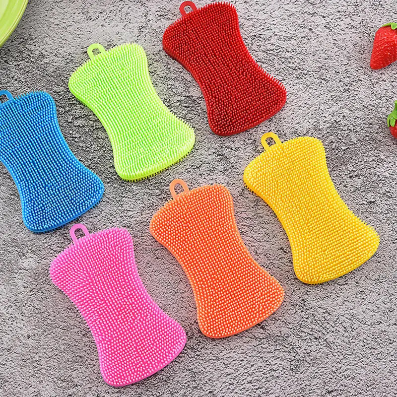 4PCS Kitchen Silicone Sponge Dish Washing Scrubber - Problems Solved