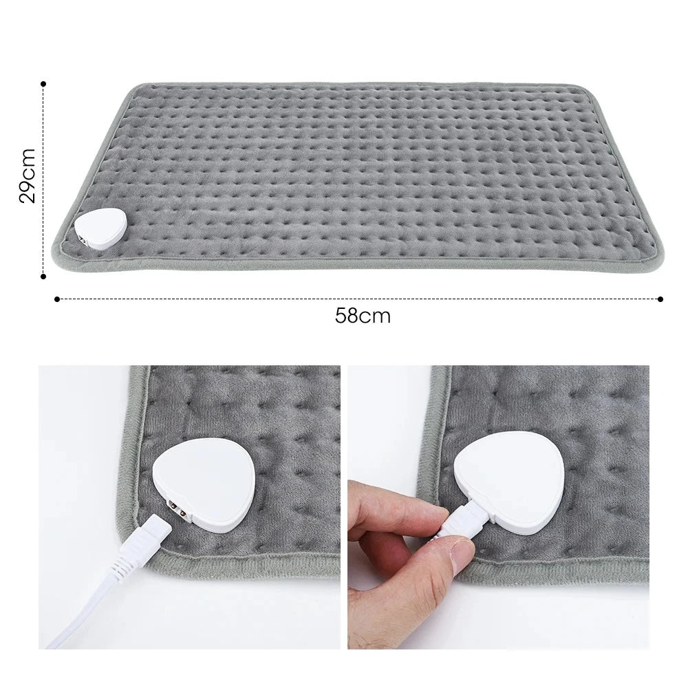 Menstrual Cramps Waist Back Pain Relief Winter Heater 60*30CM Electric Heating Pad Heating Blanket with thermostat Hot Pad for - Problems Solved