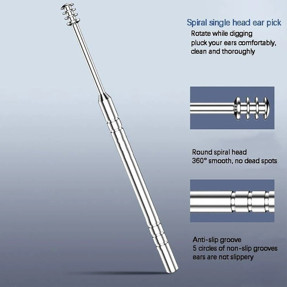 Ear Cleaner 6Pcs/Set Earpick Ear Wax Remover Ear Spoon Curette - Problems Solved