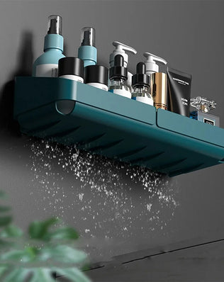 Bathroom  Kitchen Convenience Rack Shelf Makeup Storage Organizer Cosmetics Shampoo Rack Shower Shelf Wall Spice No Drilling - Problems Solved