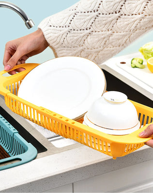 Kitchen Organizer Soap Sponge Holder Sink Rack Telescopic Drain - Problems Solved