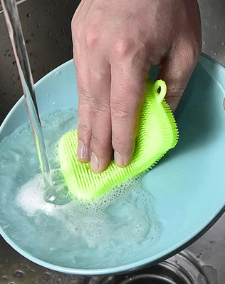 4PCS Kitchen Silicone Sponge Dish Washing Scrubber - Problems Solved