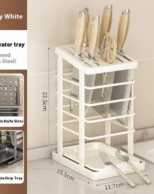 Kitchen Countertop Companion: Multi-function Dish Rack, Knife - Problems Solved