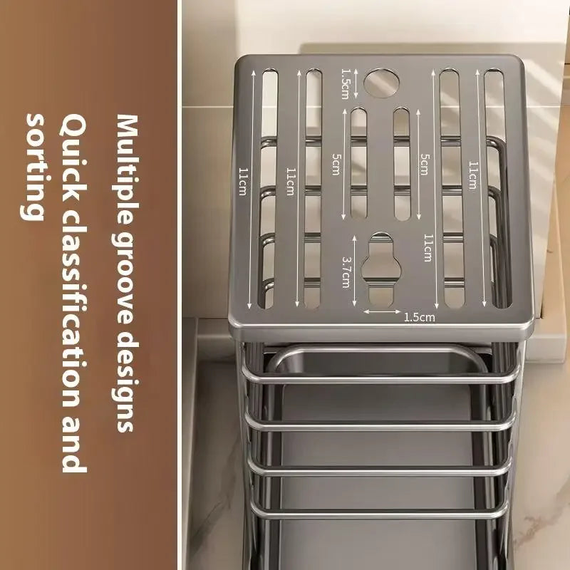 Kitchen Countertop Companion: Multi-function Dish Rack, Knife - Problems Solved
