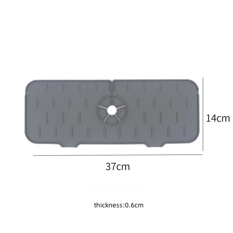 Kitchen Gadgets Silicone Faucet Absorbent Pad Shelf Sink Splash - Problems Solved