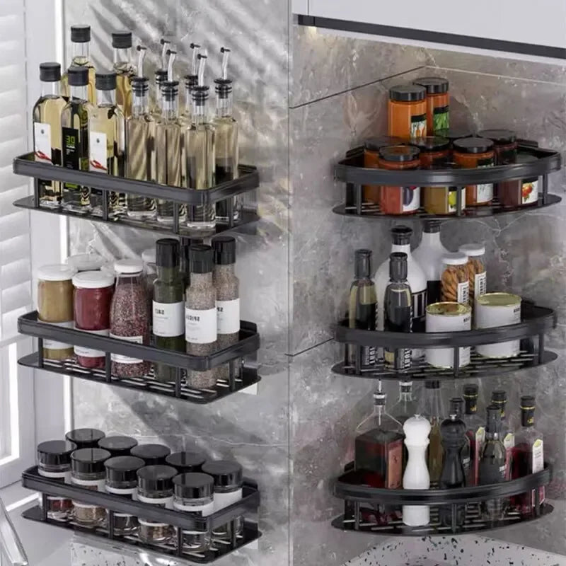 2PCS Bathroom Storage Rack, Bathroom Shelves, No-Drill - Problems Solved