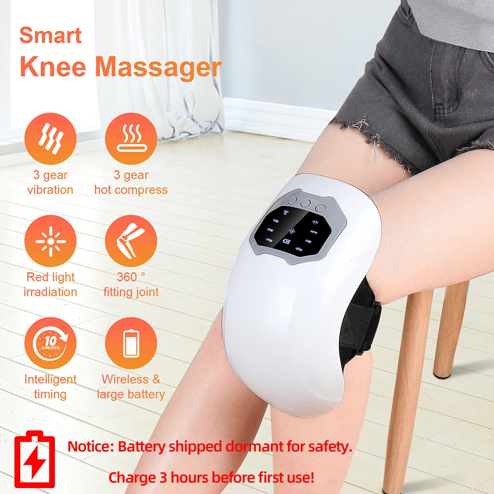 3 Gear Temperature Adjustment Smart Knee LED Display Massager Hot Compress for Shoulders Elbows Knee Gift For Parents Or Elders - Problems Solved