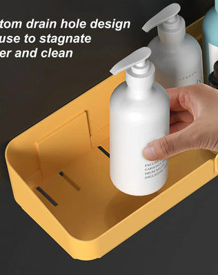 Bathroom  Kitchen Convenience Rack Shelf Makeup Storage Organizer Cosmetics Shampoo Rack Shower Shelf Wall Spice No Drilling - Problems Solved