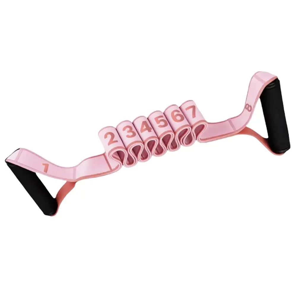 Fitness Resistance Band For Yoga Pilates Stretching Fitness Training 8 Adjustable Resistance Level Digital Marking Fitness Suppl - Problems Solved