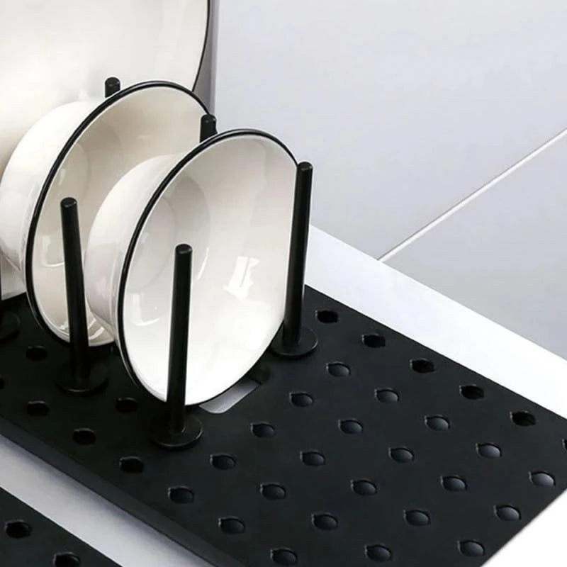 Kitchen Organizer Dish Drying Rack Telescopic Plate Bowl Stand - Problems Solved