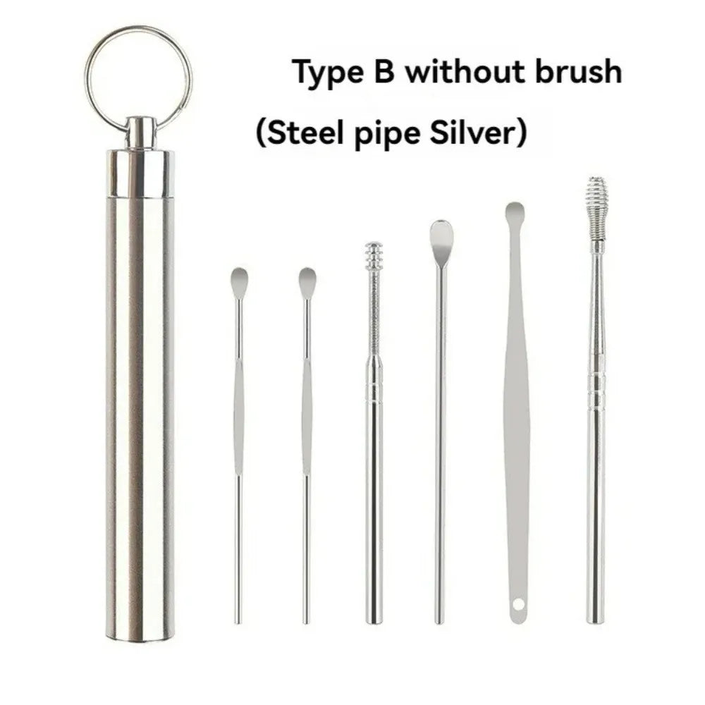 Ear Cleaner 6Pcs/Set Earpick Ear Wax Remover Ear Spoon Curette - Problems Solved