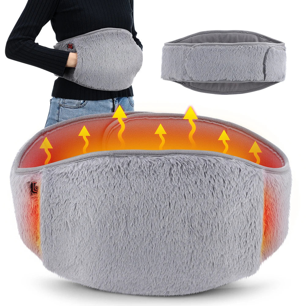 Electric Heating Abdomen Belt with Hand Warmer 3 Temp Levels Waist Warming Pad for Menstrual Relief Winter Health Care for Women - Problems Solved