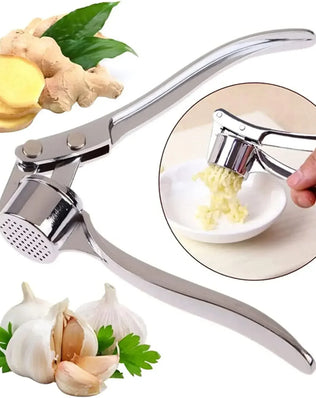 Kitchen Gadgets Garlic Press Stainless Steel Garlic Mincer Garlic Peeler and Cleaning Brush Ginger Peeler Household Tools - Problems Solved