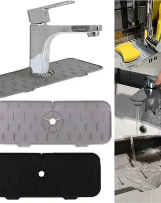 Kitchen Gadgets Silicone Faucet Absorbent Pad Shelf Sink Splash - Problems Solved
