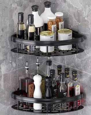2PCS Bathroom Storage Rack, Bathroom Shelves, No-Drill - Problems Solved