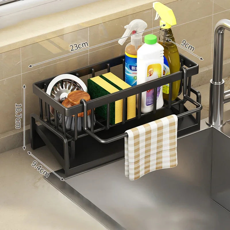 Kitchen Sponge Rack Drain Water Place Dish Soap Organize Rags - Problems Solved