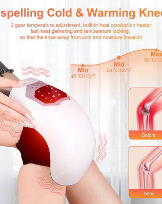 3 Gear Temperature Adjustment Smart Knee LED Display Massager Hot Compress for Shoulders Elbows Knee Gift For Parents Or Elders - Problems Solved