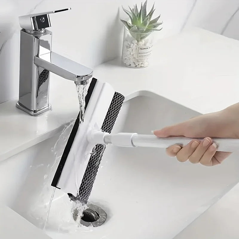 1PC Squeegee Window Cleaner 2 in 1 Retractable Pole Cleaning - Problems Solved