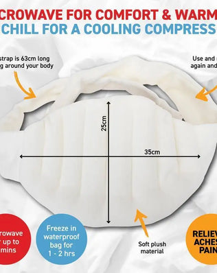 Pain Relief Heating Pad Microwave Hot Wrap Belt Double Sided Fleece for Neck Shoulder Back Soothing Muscle Ache Home Use - Problems Solved