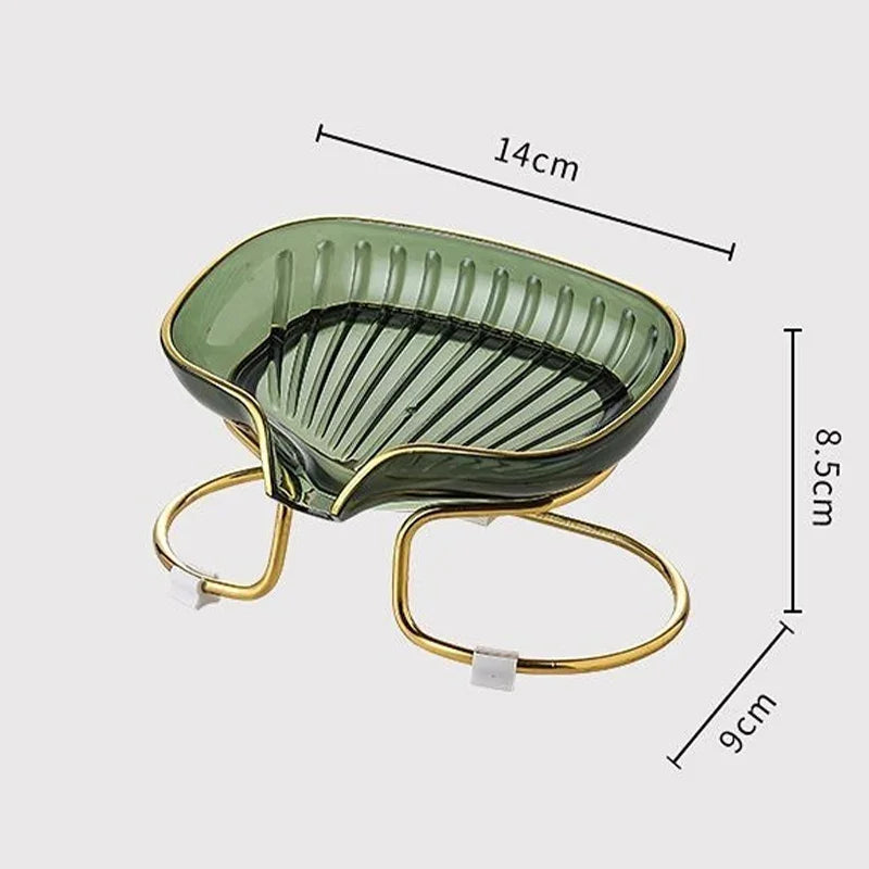 Bathroom Soap Dish Light Luxury Toilet Shower Soap Holder with Drain Water Soap Storage Case Tray Container Bathroom Gadgets - Problems Solved