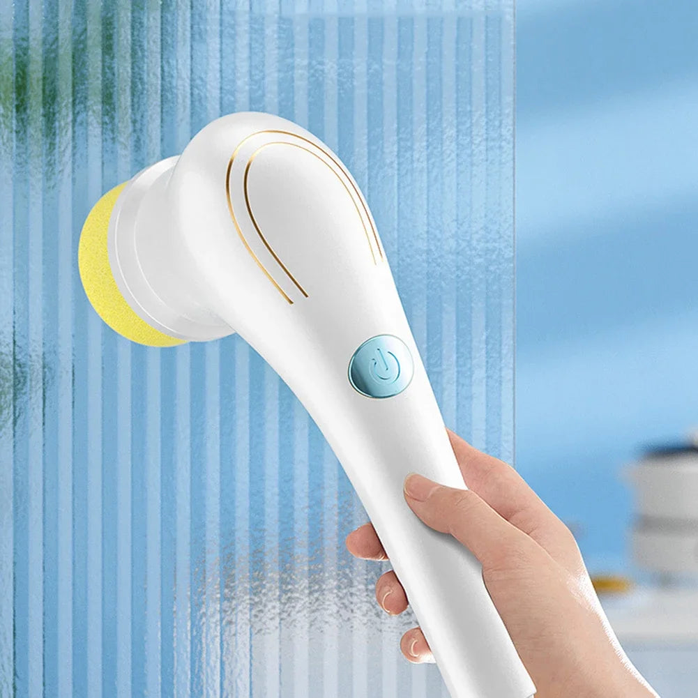 Household Cleaning Brush Multifunction USB 5 in 1 Bathroom - Problems Solved
