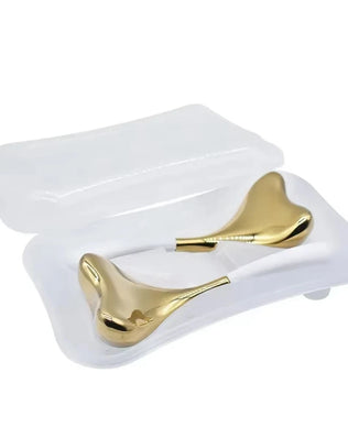 N18R Ice Globes for Face 2PCS Luxury Rose Gold Sticks Face Roller Cold & Heat Relief Beauty Massage Tools - Problems Solved