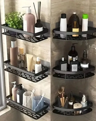 2PCS Bathroom Storage Rack, Bathroom Shelves, No-Drill - Problems Solved
