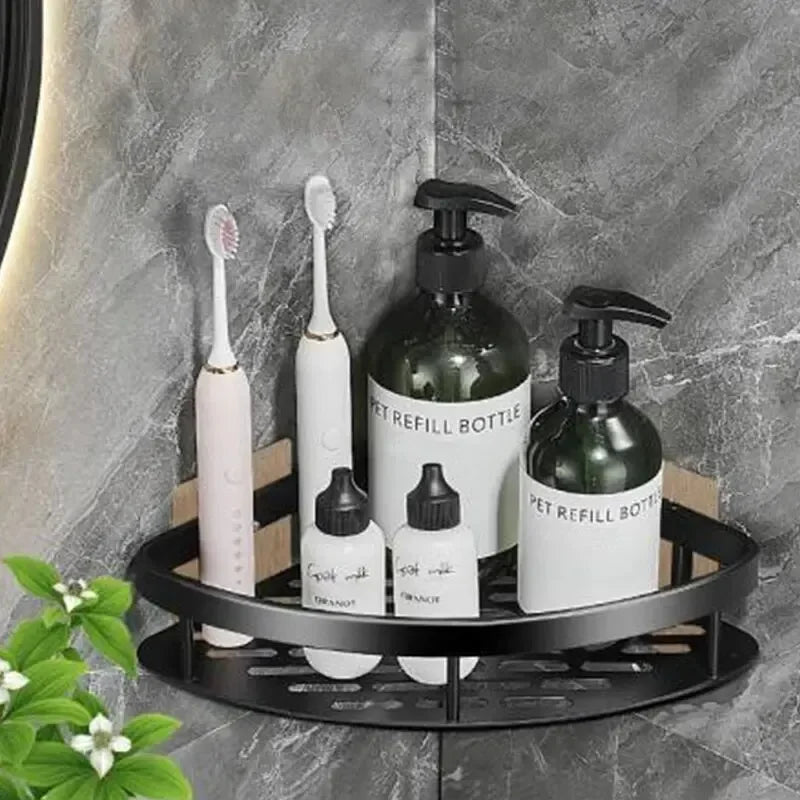 2PCS Bathroom Storage Rack, Bathroom Shelves, No-Drill - Problems Solved