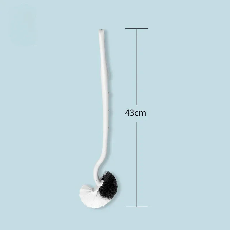 Bathroom Wall-mounted S-type Toilet Curve Brush Bent Head Corner Gap Brush Soft Hair Household Items Cleaning  Tools Accessories - Problems Solved